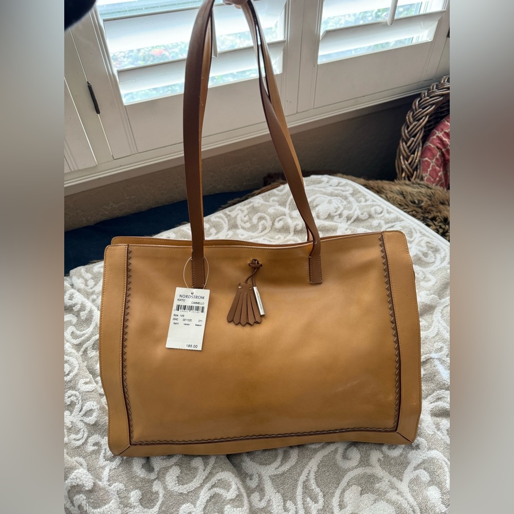 NWT - Francesco Biasia Leather Zip Shoulder Bag